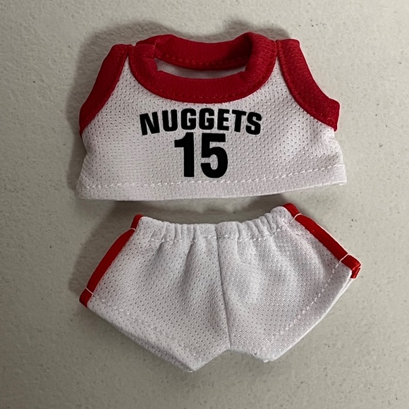 Denver Nuggets 15 Jersey Sneakers 3 Piece Outfit For Labubu Basketball White - Picture 2 of 6